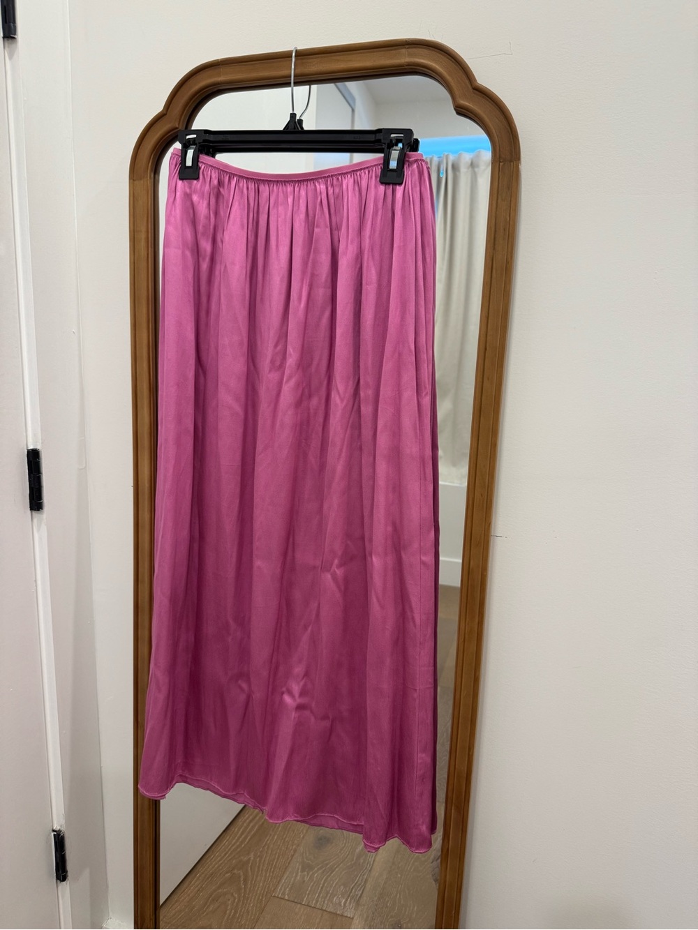 Vince Pink Gathered Maxi Skirt